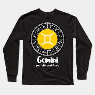 Gemini Youthful And Fresh Zodiac Sign Long Sleeve T-Shirt